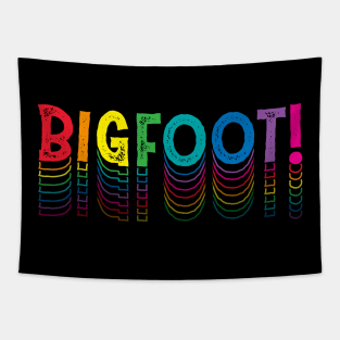 Bigfoot! (rainbow) Tapestry