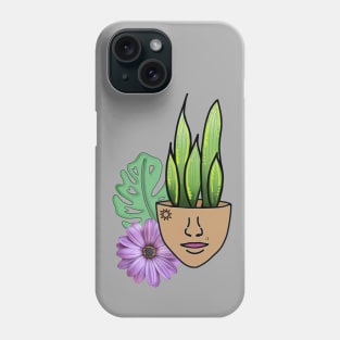 Surreal Sansevieria, Snake Plant & Swiss Cheese Leaf Phone Case