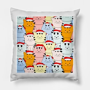 Cute Cat Christmas Pattern Pillow