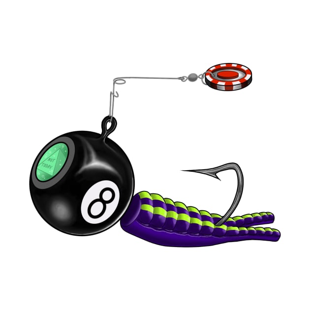 Magic 8 ball fishing lure by artnsoul79