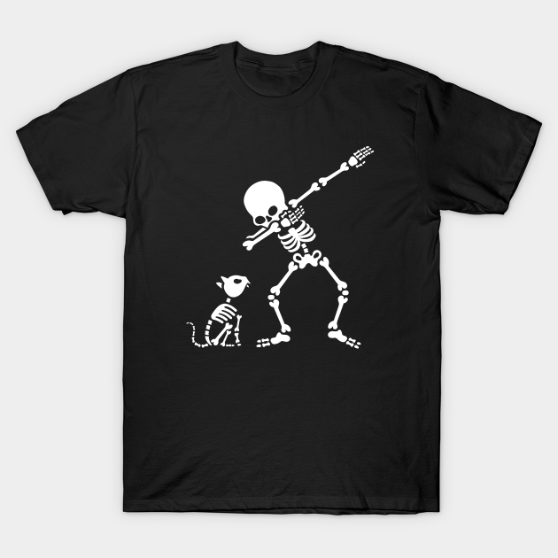 Discover Dab dabbing skeleton Pet Cat Bones - Pet - T-Shirt