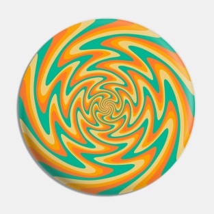 Retro Wavy 70s Abstract art Pin