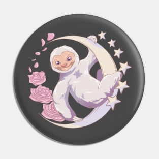 Kawaii Chilled Sloth - Pastel Goth Nu Goth Gift Pin