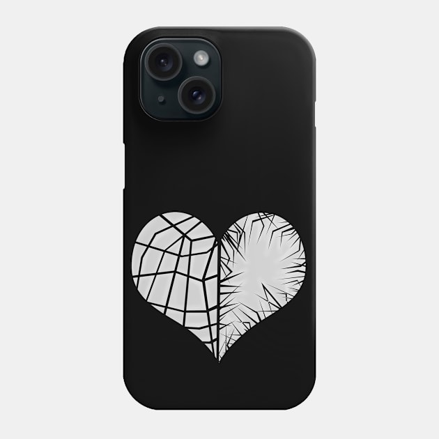 White Heart - Broken Hearts Phone Case by ArtsoftheHeart