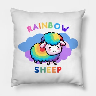 Rainbow Sheep Pillow