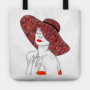 Elegant Red Hat Style: Subtle Mystery Tote