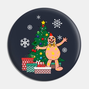 Mr Blobby Around The Christmas Tree Pin