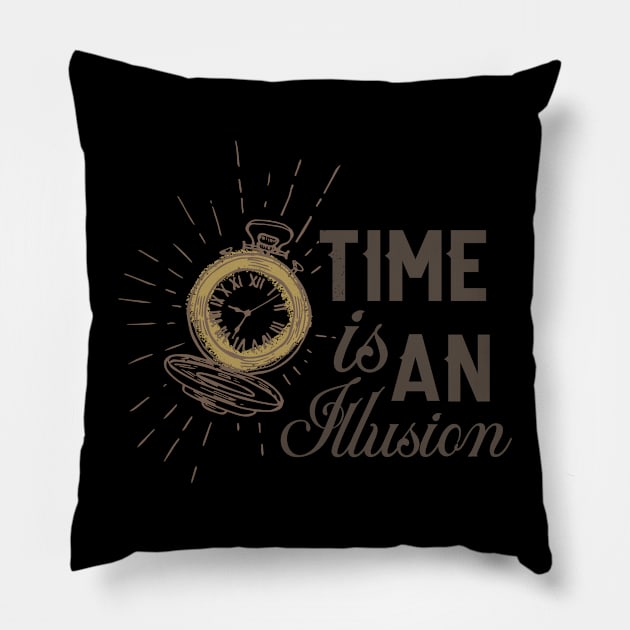 "Beyond the Illusion of Time" Pillow by unrestricted