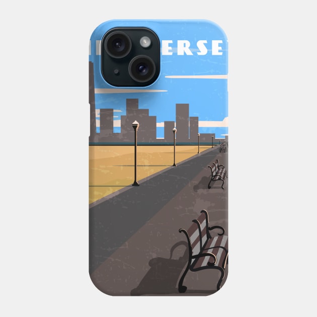 New Jersey, USA.Retro travel poster Phone Case by GreekTavern