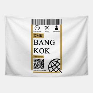 Bangkok flight ticket boarding pass simple Tapestry