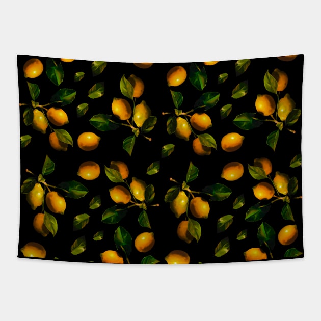 Lemon seamless pattern Tapestry by shikita_a