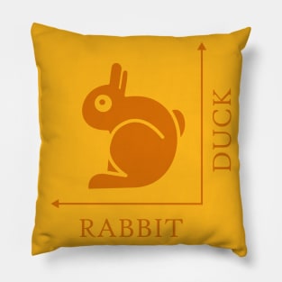 Duck Rabbit Illusion Pillow