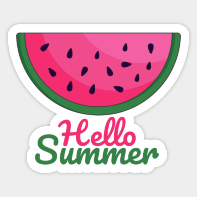 Hello summer custom watermelon vector artwork on T-Shirts, Mobile case ...
