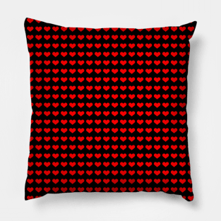 Red Hearts Pattern Pillow