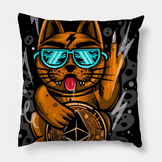 Lucky cat Pillow by Blunts