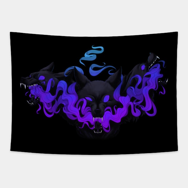 Purple Wolves Tapestry by amberluvsbugs