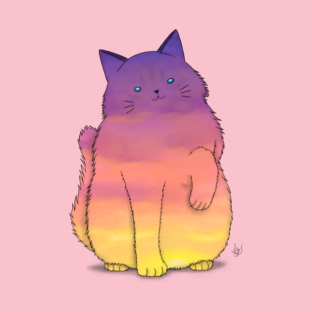 Sunset Ragdoll Cat by BastetLand