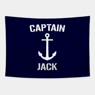 Nautical Captain Jack Personalized Boat Anchor Tapestry