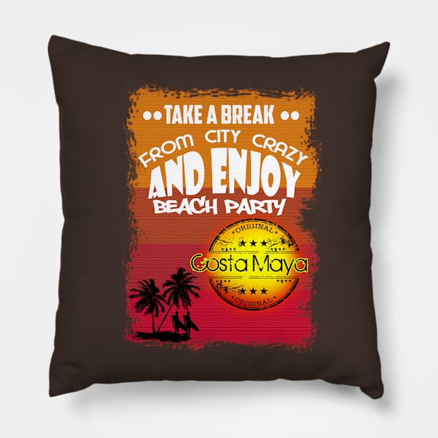 Costa Maya Good Time Pillow by dejava