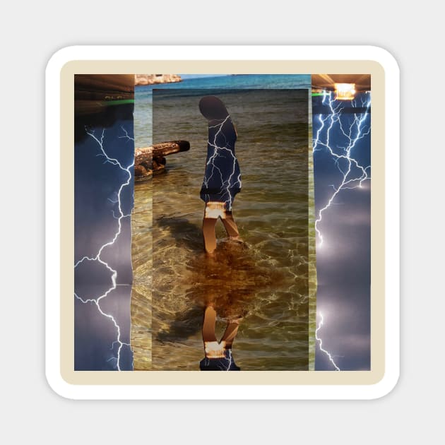 Electric girl power Magnet by Sigridur Dögg's Store