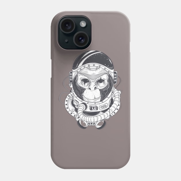 monkey astronaut space suit Phone Case by This is store