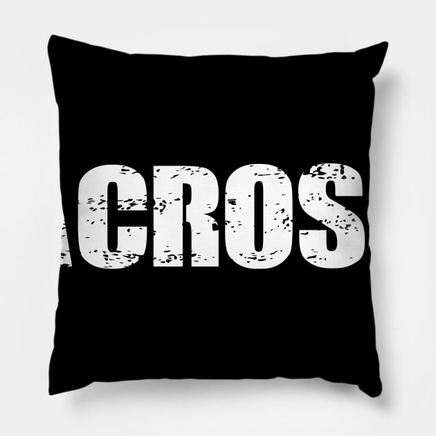 Distressed Look Lacrosse Gift For Lacrosse Players Pillow by OceanRadar