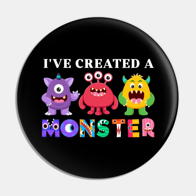 I've created a Little Monster Kids Birthday Party Halloween Pin by HollyDuck