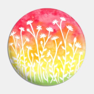 Flowers & Weeds 2 ~ Watercolor Painting Pin