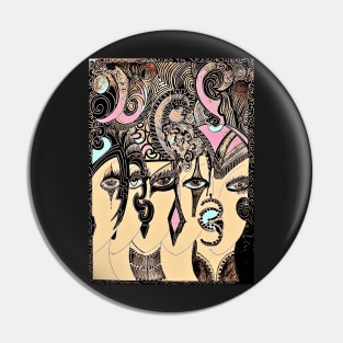 PSYCHEDELIC MOD DOLLIES Pin