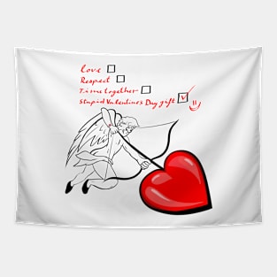 Cupid Valentine's Checklist Tapestry