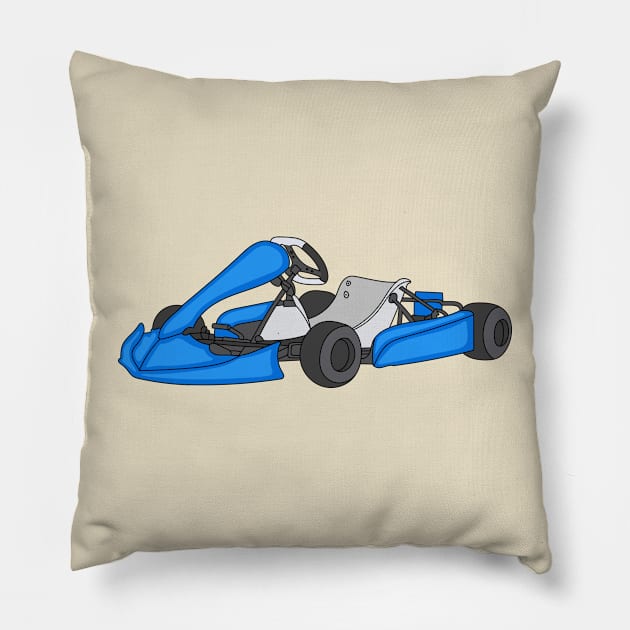 Kart racing cartoon illustration Pillow by Cartoons of fun