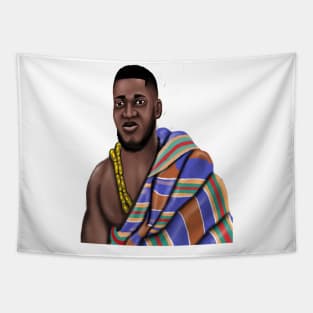 Black Pride Black King Kente Design Melanin Pride Tapestry