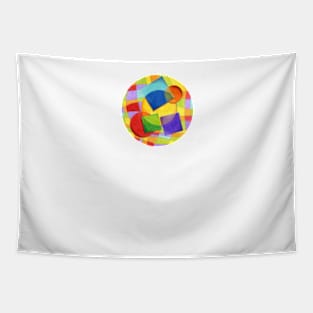 Candy Rainbow Geometric Plaid Tapestry