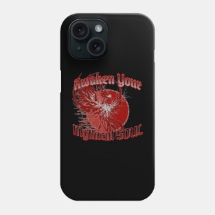 Awaken Your Mythical Soul Silver and Red Phoenix Phone Case