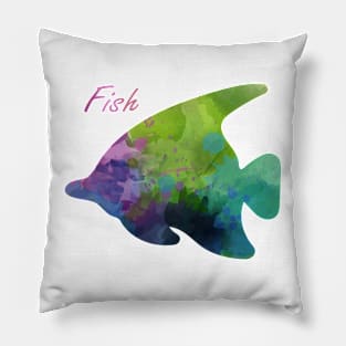 Watercolor fish. Pillow