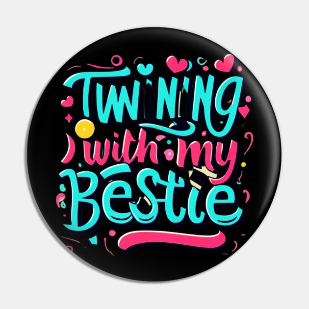 Funny Twin Matching Twins Day Friend Twinning With My Bestie Pin by click2print