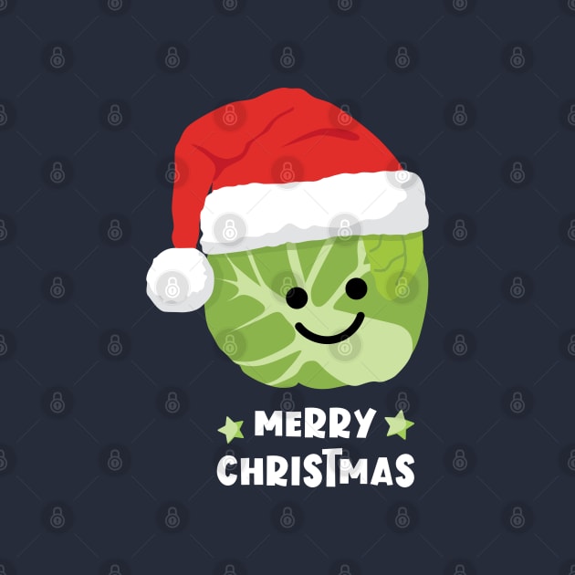 Merry Christmas Brussels Sprout by VicEllisArt