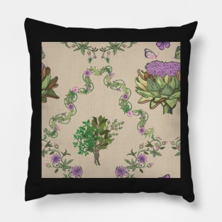 Kopie von Light tangelo summer beach damask pattern with seashells Pillow