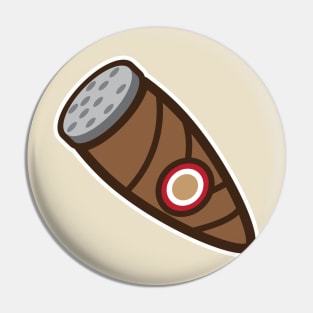 vector illustration of a cigar to smoke Pin