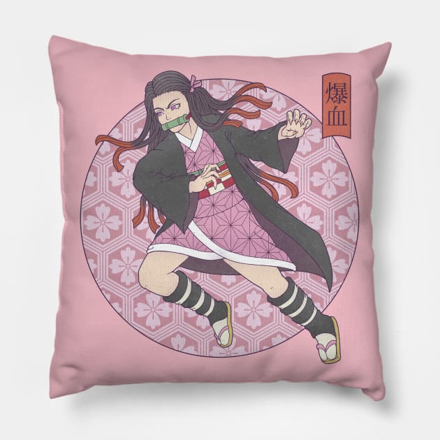 BLOOD BURST Pillow by Firebrander