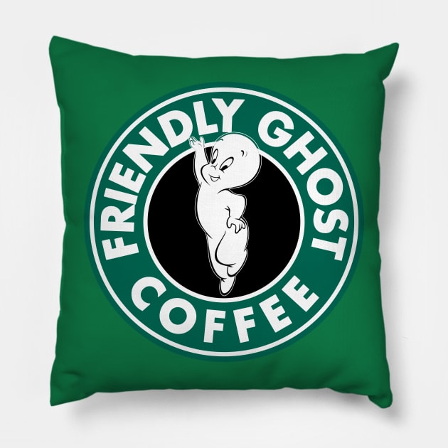 Friendly Ghost Coffee Pillow by peekxel