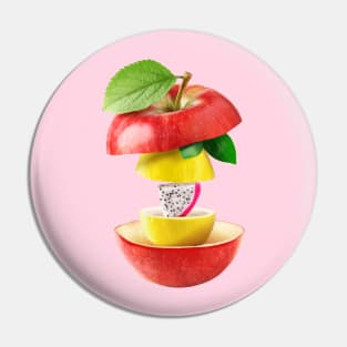 Apple Lemon Dragon Fruit Gifts Vegetarian Pin