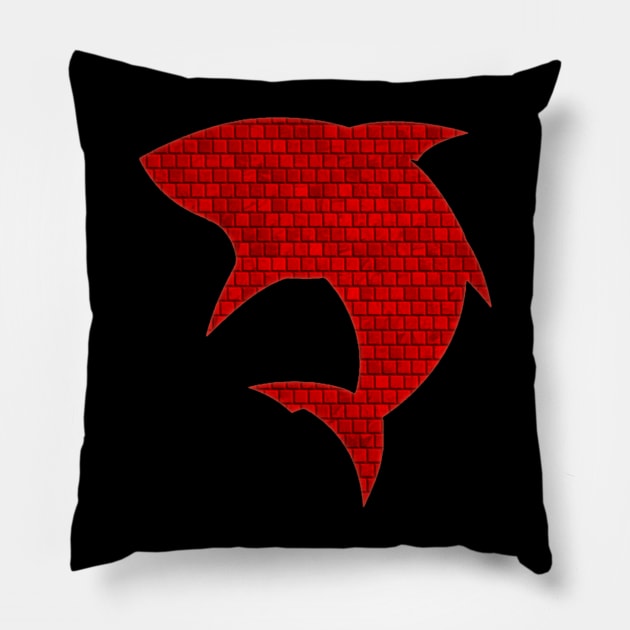 Shark attack wall Pillow by CrosstyleArt