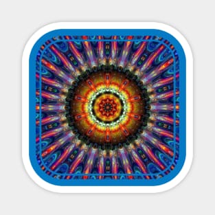 Psychedelic Kaleidoscopic Mandala Design Magnet