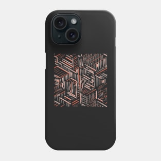 Line Pattern Red Phone Case