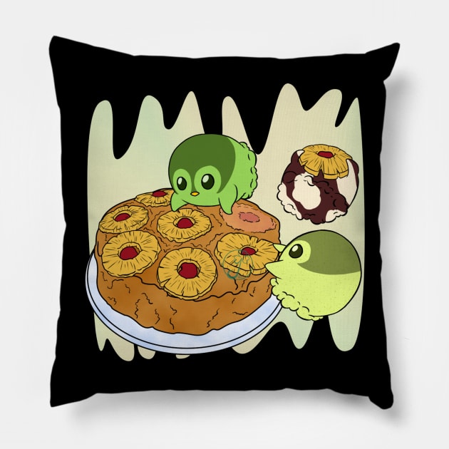 Penguinscoops - pineapple upsidedown cake Pillow by JuditangeloZK