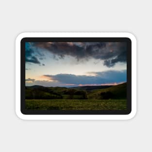 Sunset over the Kaiserstuhl, South-West Germany Magnet