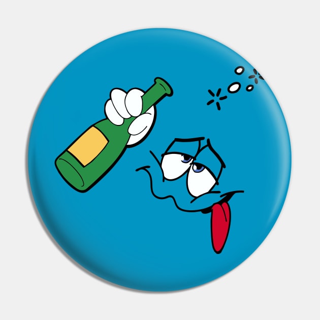 This Is My Drunk Face Pin by DavesTees