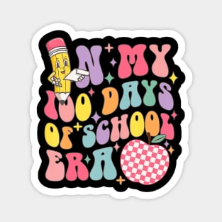 In My 100 Days of School Era Retro 100th Day of School Magnet