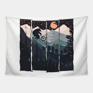 Orange Moon Tapestry